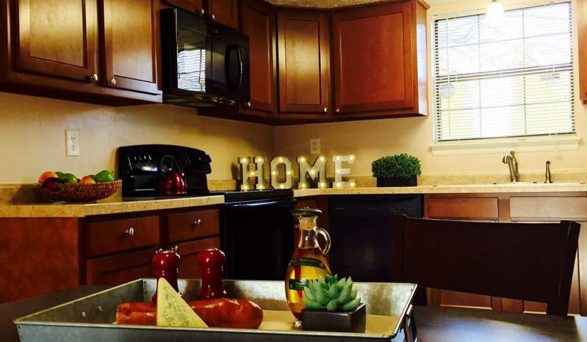 model kitchen at Castleton Manor Apartments in Indianapolis, Indiana