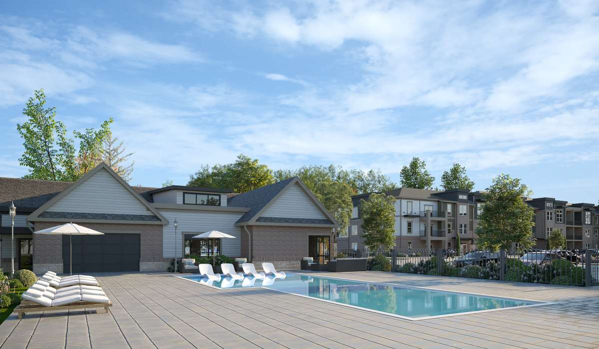 Swimming pool at Riley Crossing At Gateway Park in Greenfield, Indiana