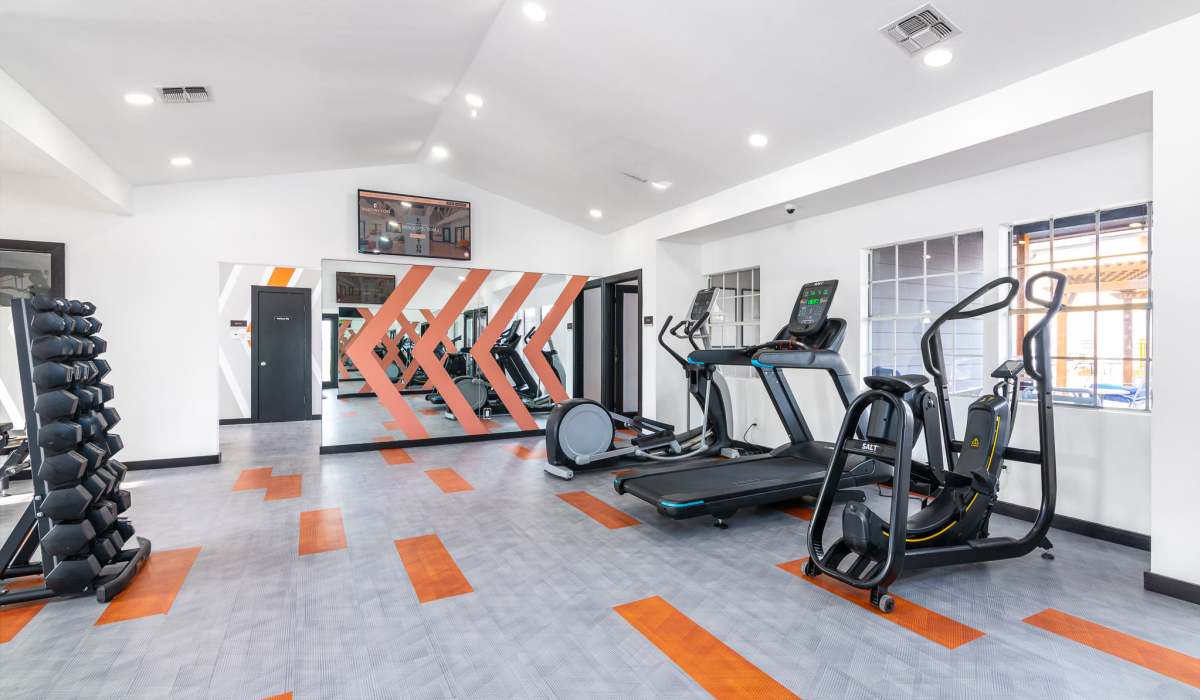 Renovated Fitness Center at Knowlton Apartment Homes in Mesquite, Texas