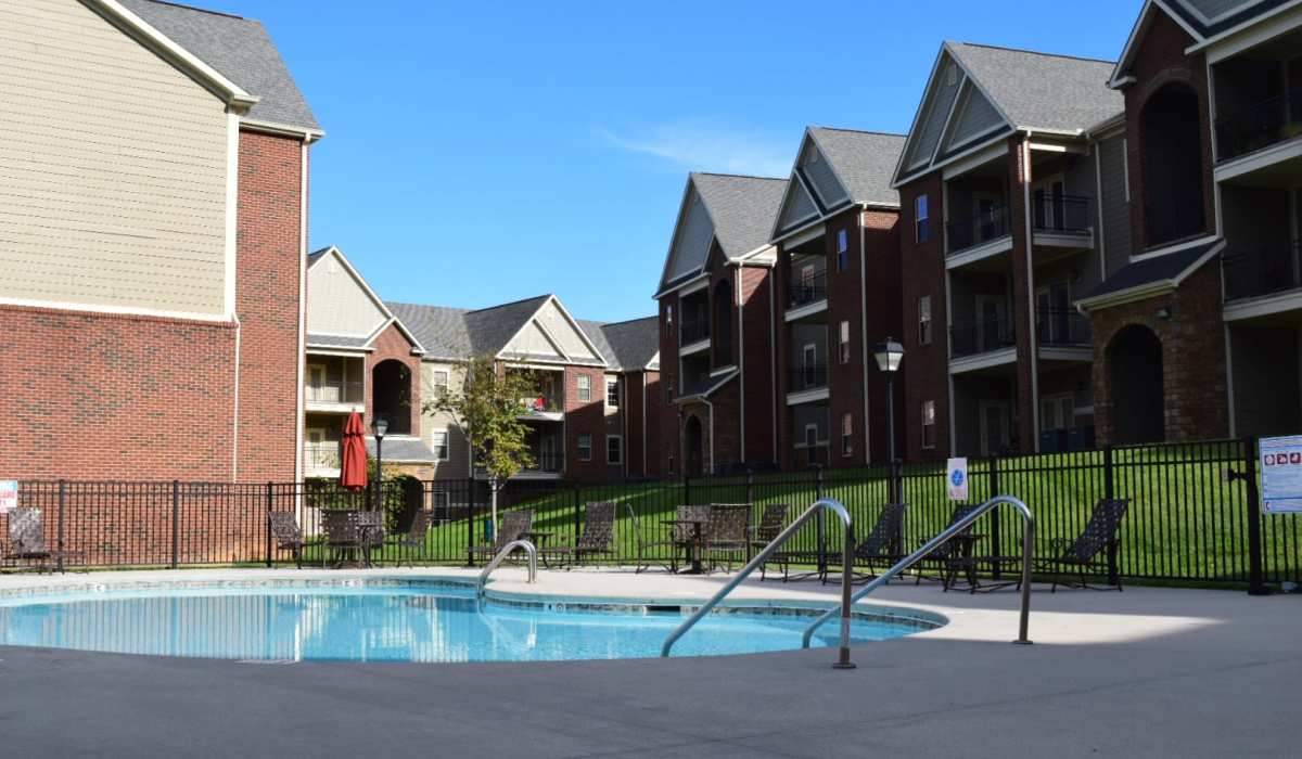 Lounge poolside at The Enclave of Hardin Valley in Knoxville, Tennessee