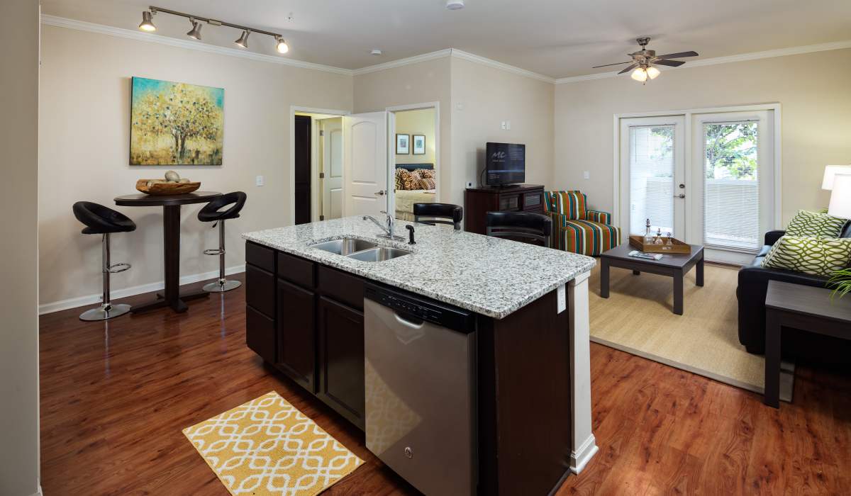 Kitchen with a dishwasher at The Preserve at Hardin Valley in Knoxville, Tennessee