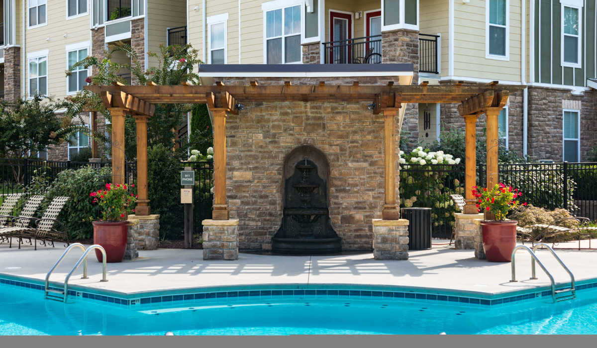 Outdoor fountain at The Preserve at Hardin Valley in Knoxville, Tennessee
