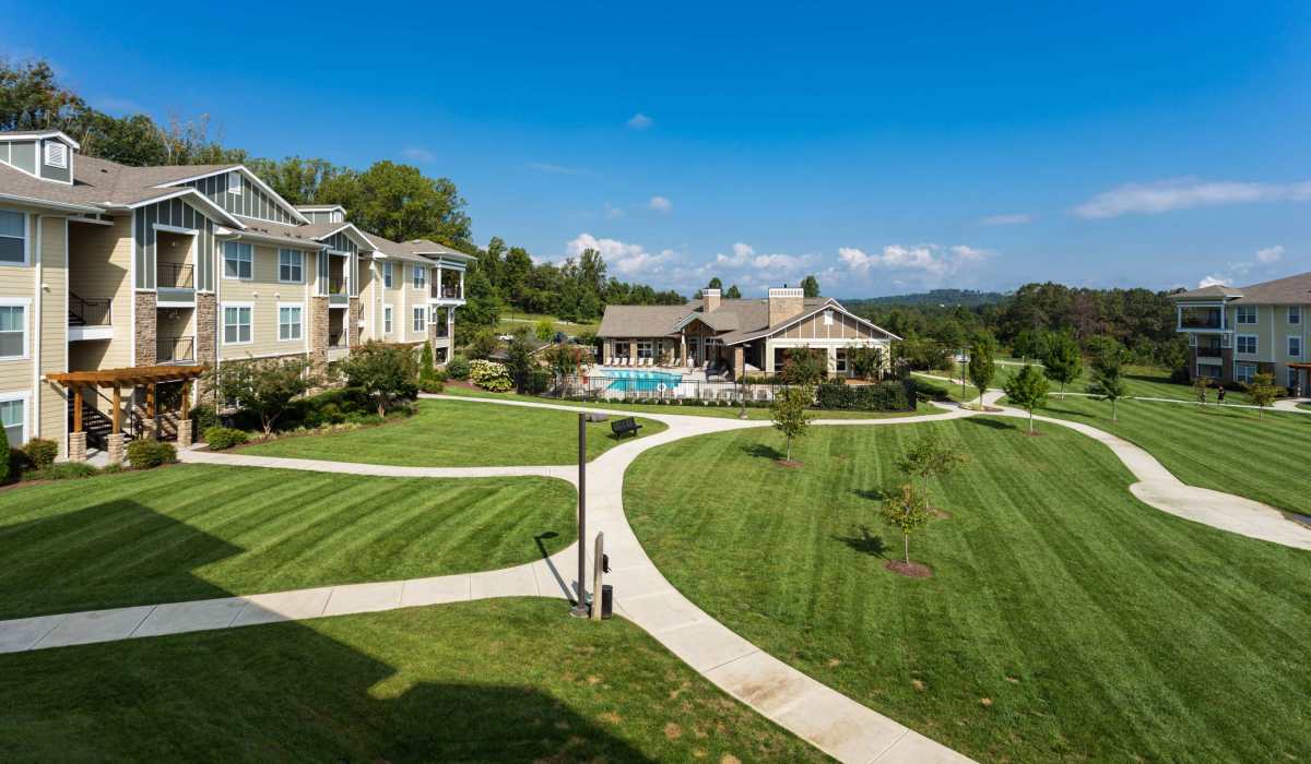 Beautiful green spaces at The Preserve at Hardin Valley in Knoxville, Tennessee