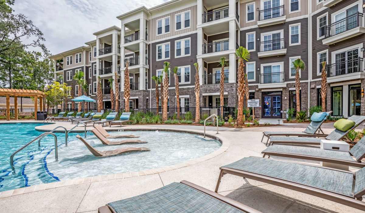Lounge poolside at The Heyward in Charleston, South Carolina