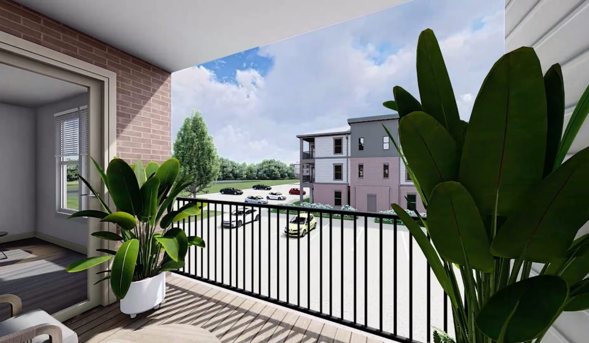 balcony at Riley Crossing At Gateway Park in Greenfield, Indiana