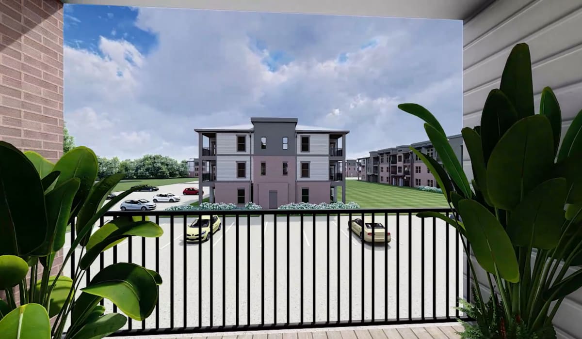 private balcony at Riley Crossing At Gateway Park in Greenfield, Indiana