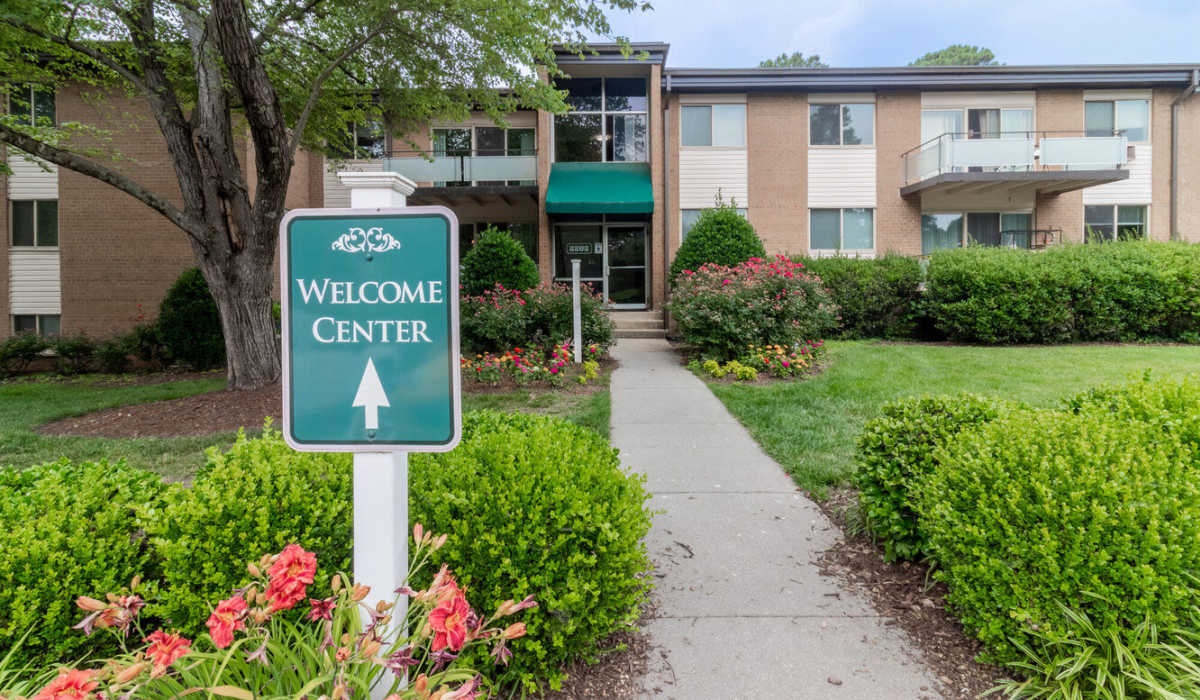 Entrance to office at Three Chopt West Apartments in Henrico, Virginia