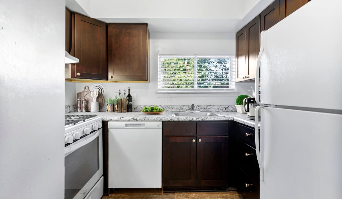 Kitchen at Three Chopt West Apartments in Henrico, Virginia
