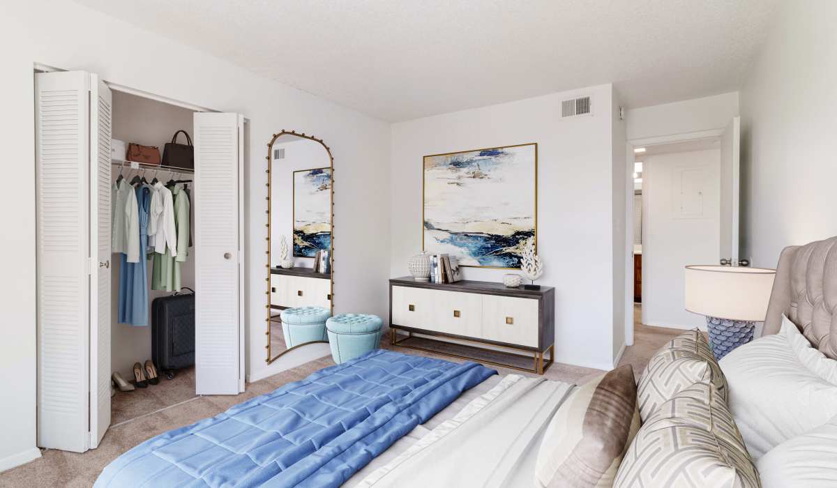 Cozy bedroom at Tamarack on the Lake in Fayetteville, North Carolina