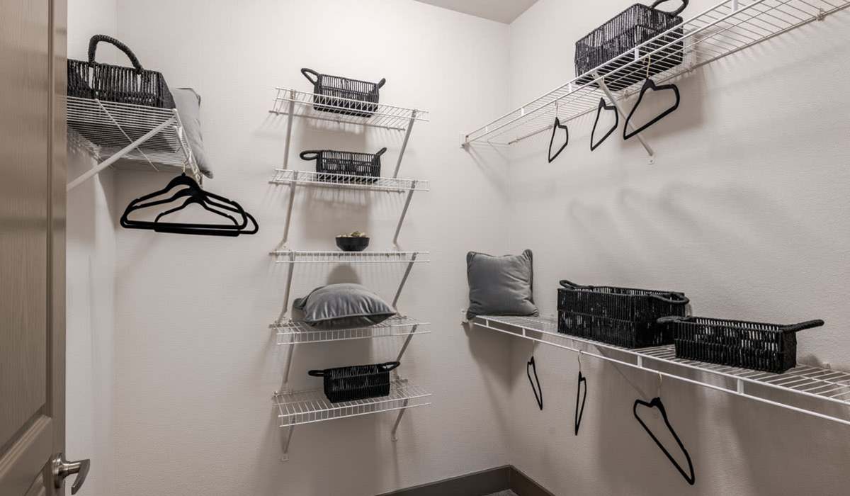 Spacious closet at  Dayrise at Centreport in Fort Worth, Texas