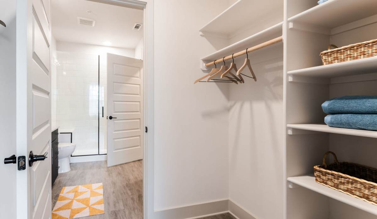 Spacious closet at Channel House in Raleigh, North Carolina