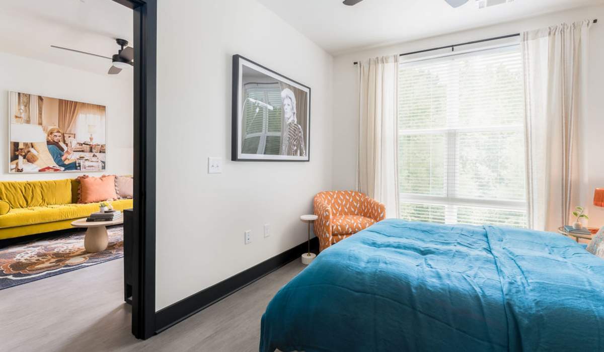 Bedroom interior at Channel House in Raleigh, North Carolina