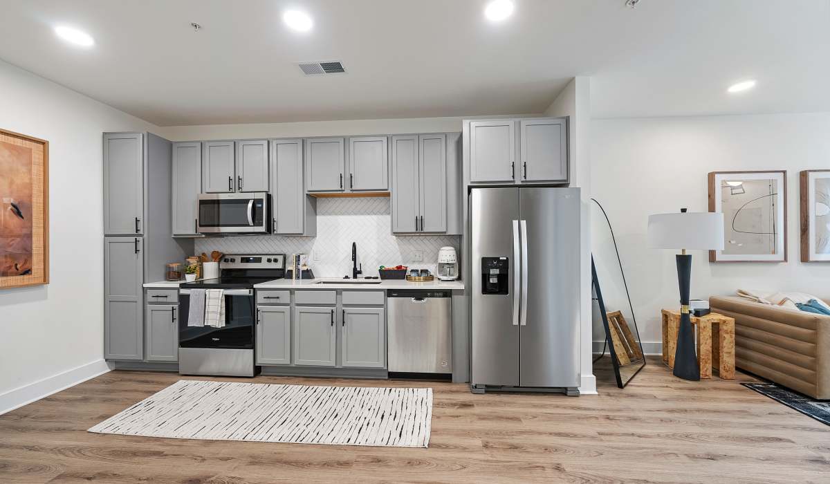 Kitchen with dishwasher at The Acorn on Person Street in Raleigh, North Carolina
