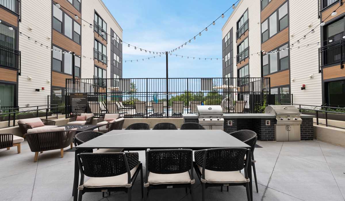 Rooftop courtyard at The Acorn on Person Street in Raleigh, North Carolina