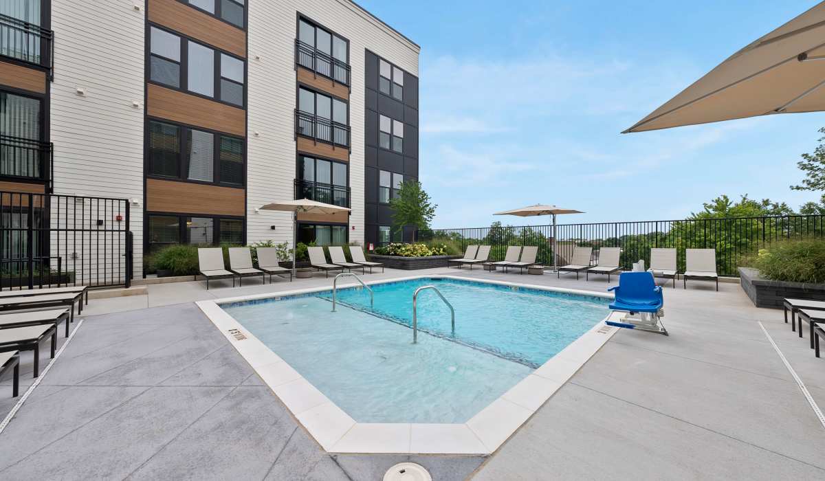 Swimming pool at The Acorn on Person Street in Raleigh, North Carolina