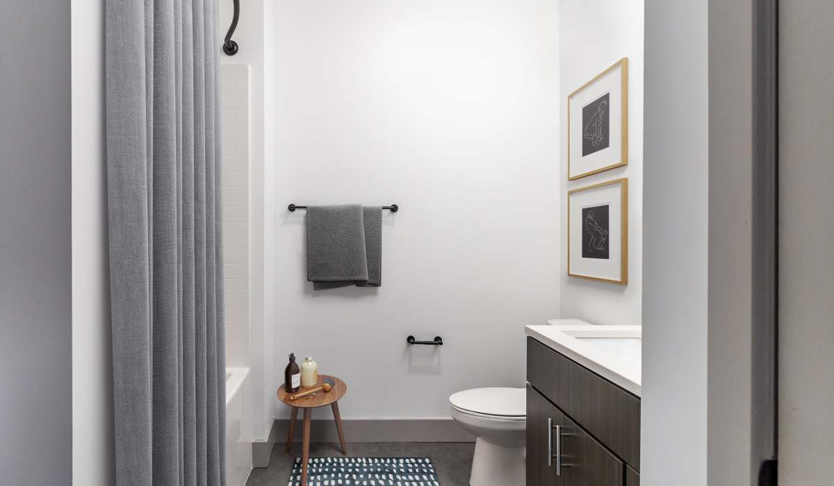 Luxurious bathroom at Sphere Apartments in Richmond, Virginia