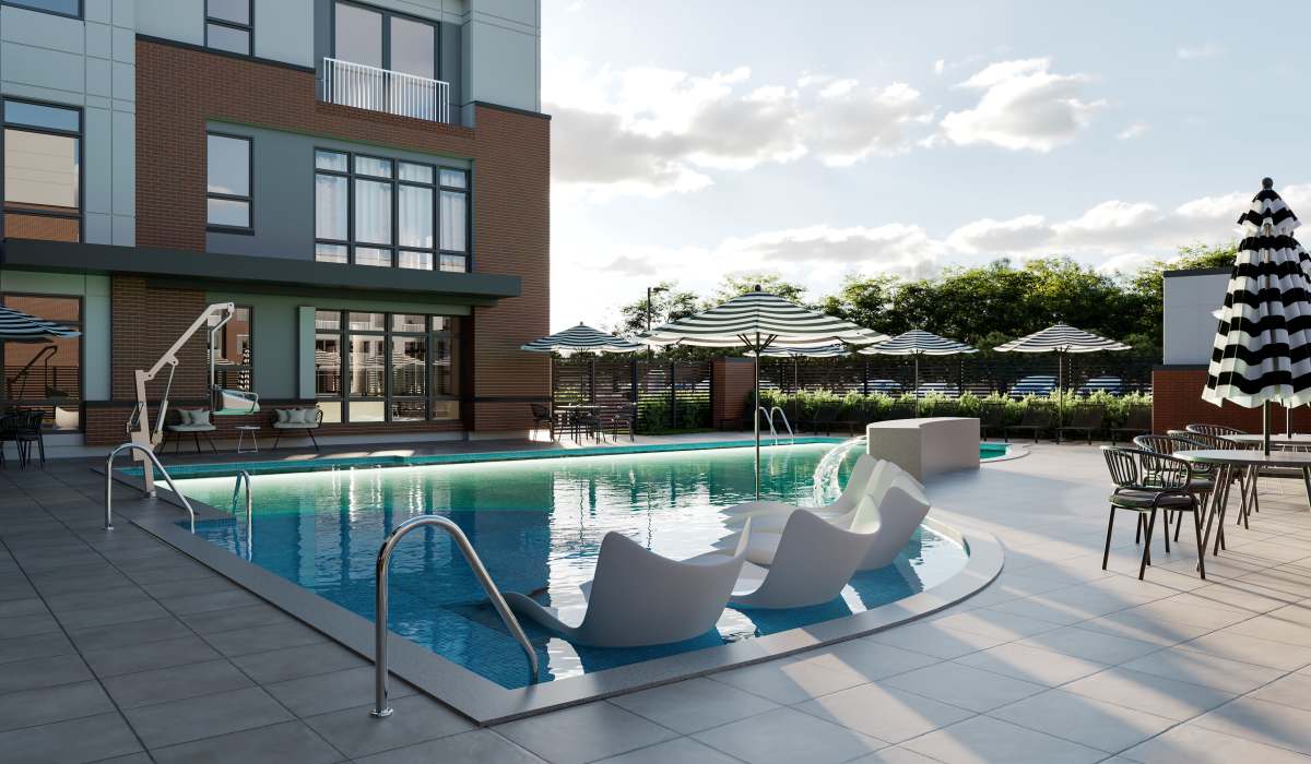 Swimming pool at Sphere Apartments in Richmond, Virginia