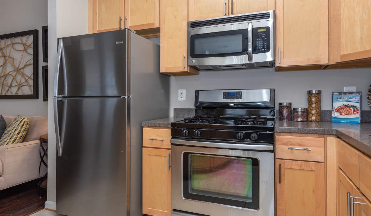 Well equipped kitchen at Commons on Potomac Square, Sterling, Virginia