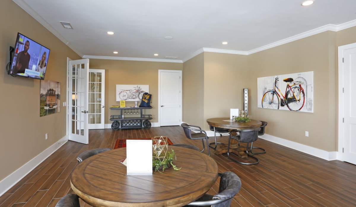 Clubhouse with comfortable seating at Bonterra Apartments in Fort Wayne, Indiana