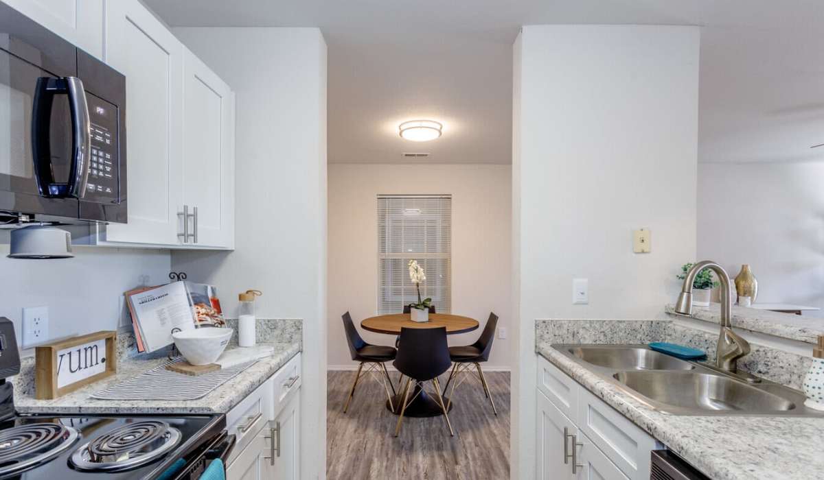 Modern kitchen at The District At Manhattan Apartments in Manhattan, Kansas