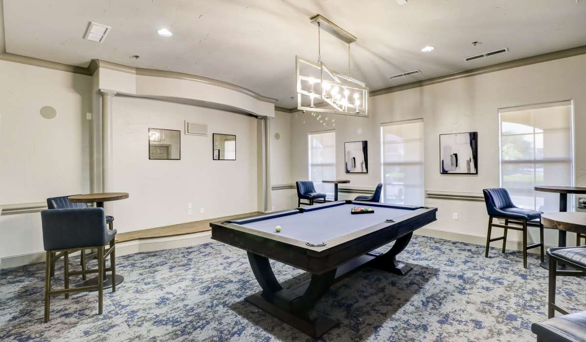 Game room at Park Avenue at Boulder Creek in Houston, Texas
