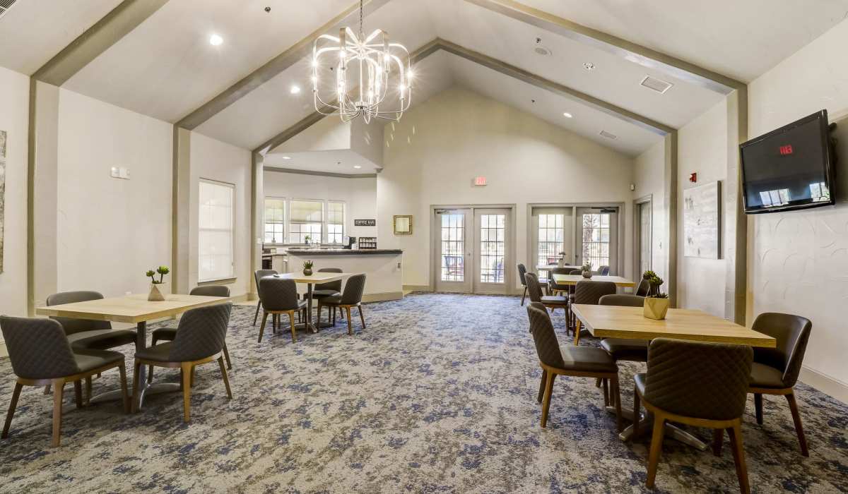 Spacious indoor lounge at Park Avenue at Boulder Creek in Houston, Texas