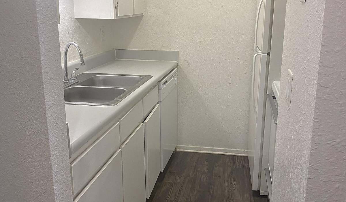 Laundry in a model home at Taft Haus in Wichita Falls, Texas