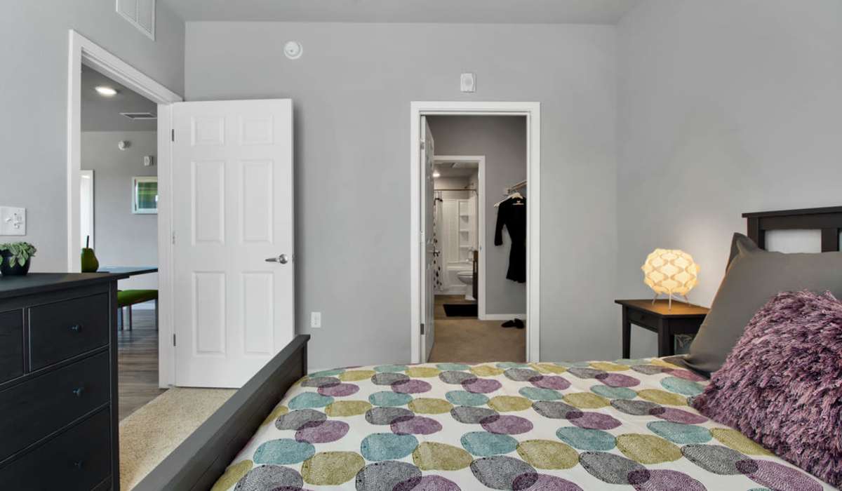 Cozy bedroom with closet space at VerraWest in Longmont, Colorado