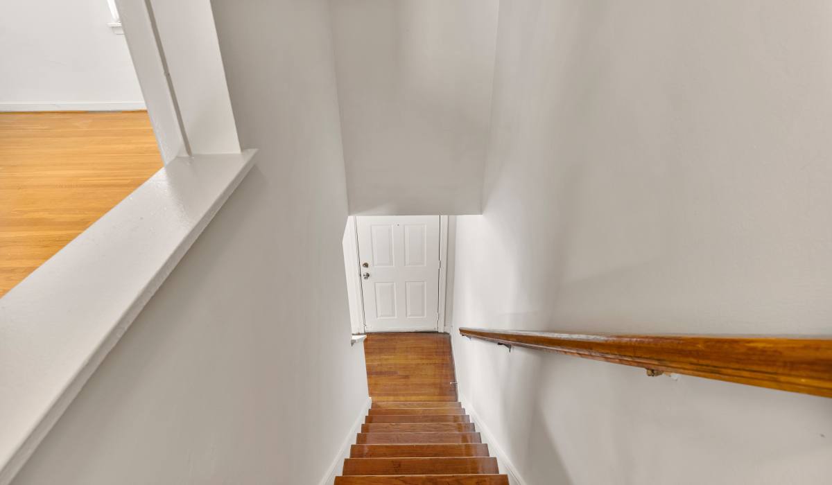 View from the top of the staircase in a model home at Landmark at Patterson in Richmond, Virginia