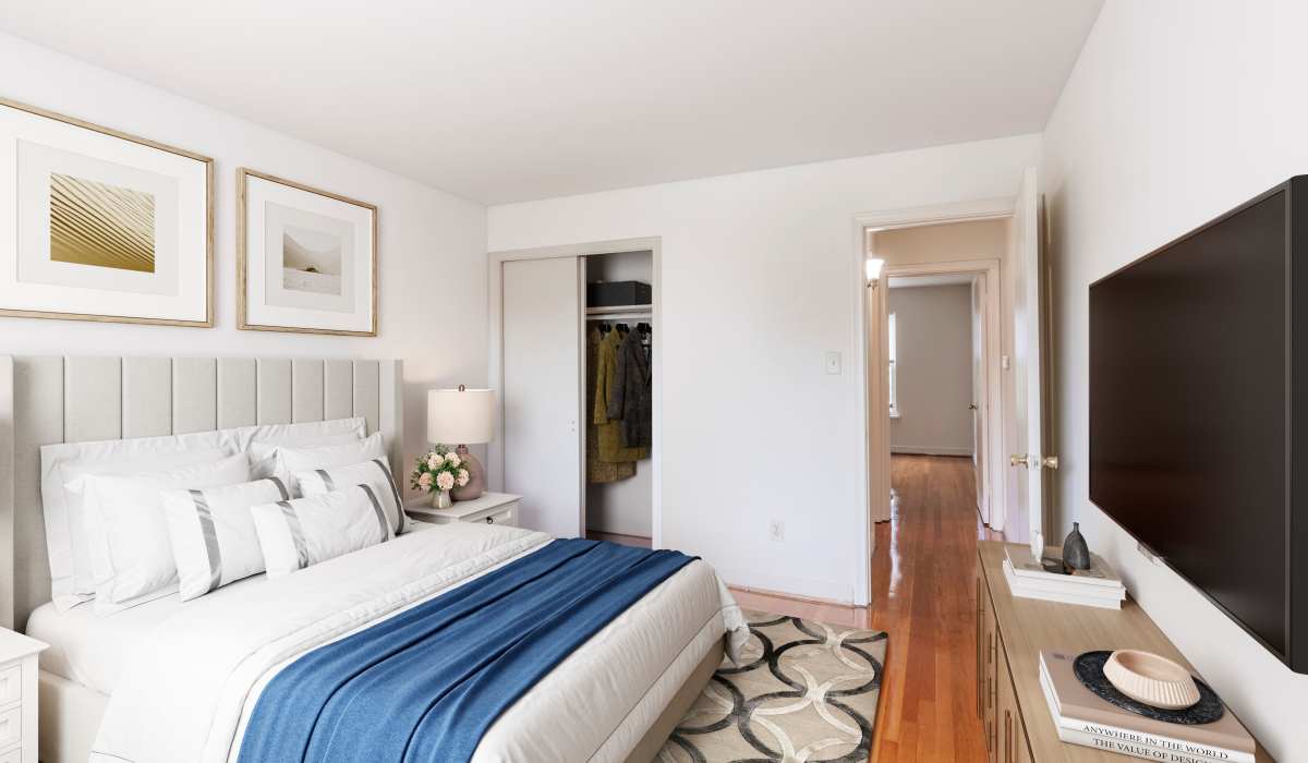 Spacious bedroom at Landmark at Patterson in Richmond, Virginia