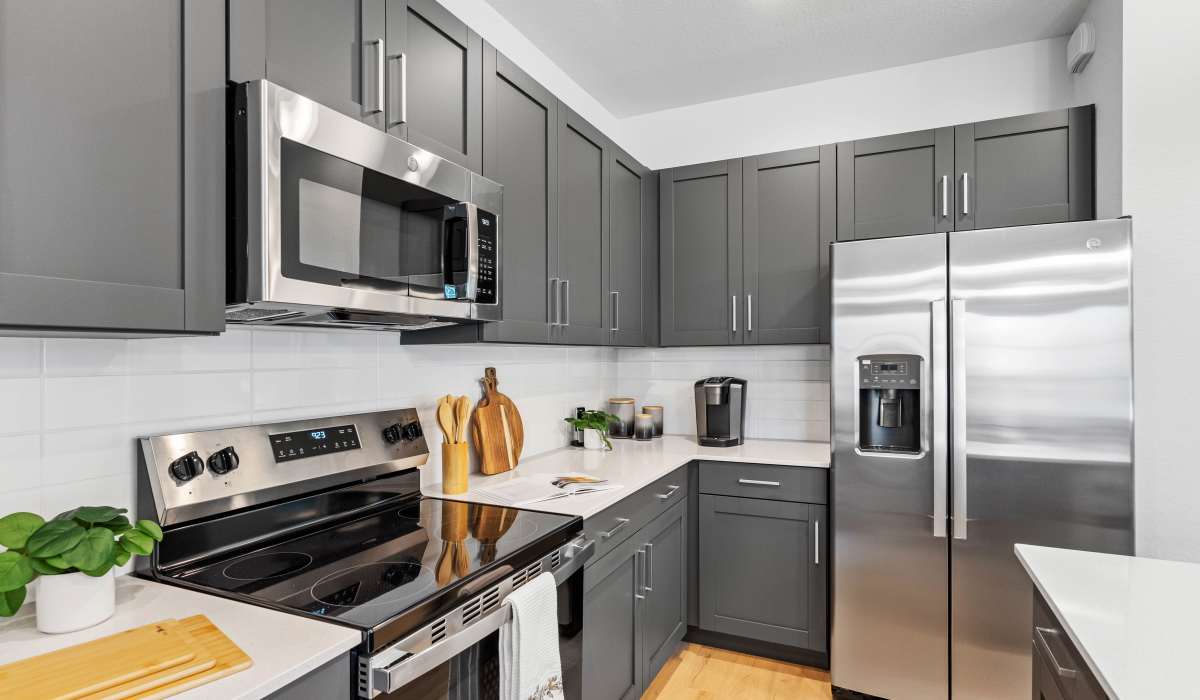 Modern designed kitchen at Tredici at Central Park in Port St. Lucie, Florida