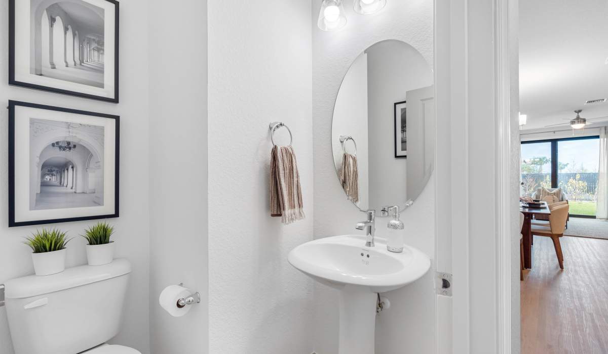 Modern designed bathroom at Tredici at Central Park in Port St. Lucie, Florida