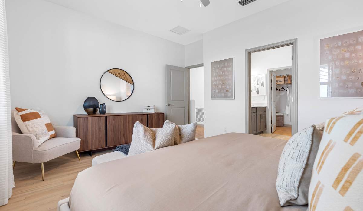 Beautiful bedroom at Tredici at Central Park in Port St. Lucie, Florida