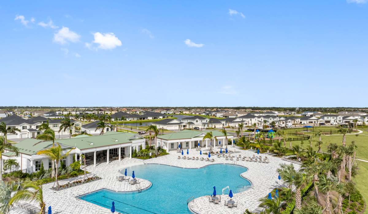 Aerial view at Tredici at Central Park in Port St. Lucie, Florida