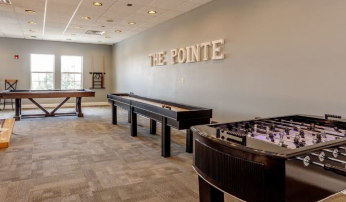 Pool hall at The Pointe On College Avenue in Manhattan, Kansas