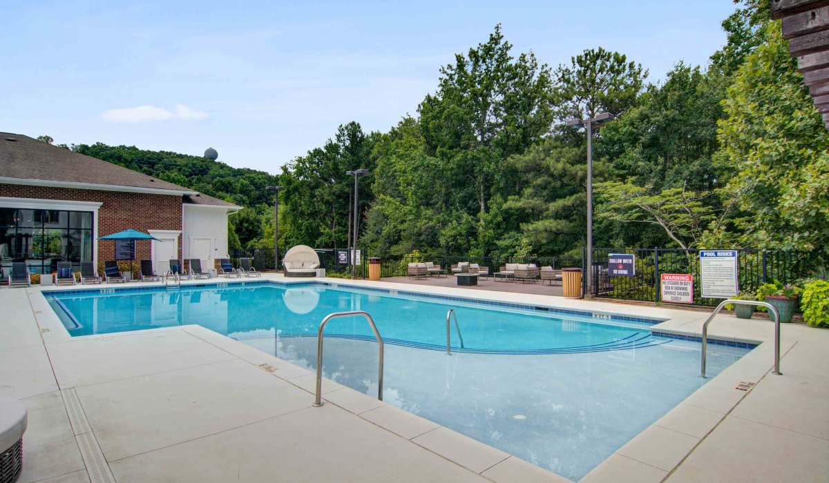 Swimming pool with outdoor seating at Twenty25 Barrett in Kennesaw, Georgia