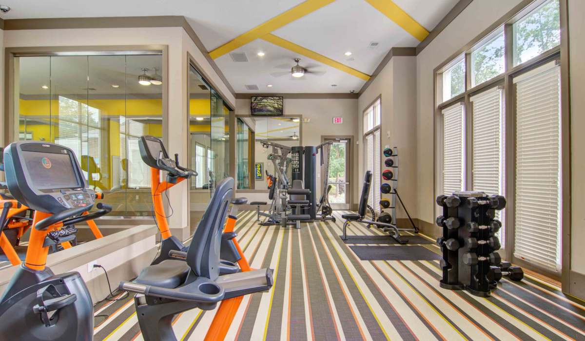 Fitness center with modern equipment at Twenty25 Barrett in Kennesaw, Georgia