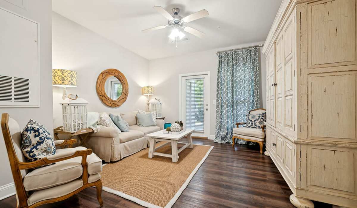 Living room at The Apartments at Shade Tree in Johns Island, South Carolina