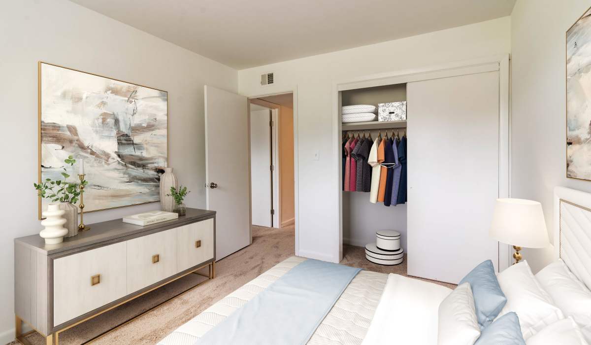 Hallway closet at Country Club Apartments in Hampton, Virginia