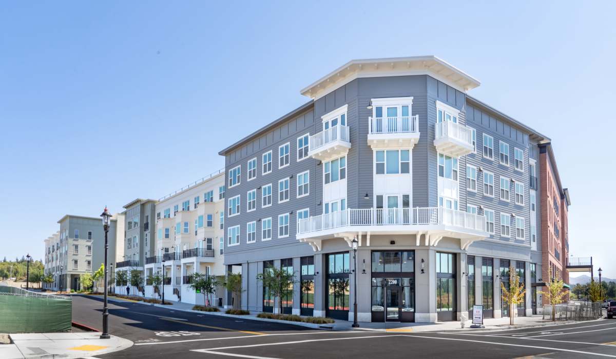 Exterior and surrounding neighborhood at The Dylan Apartment Homes in Hercules, California