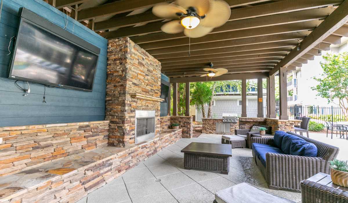 Cabana with Grill at The Reserve at Johns Creek Walk in Johns Creek, Georgia