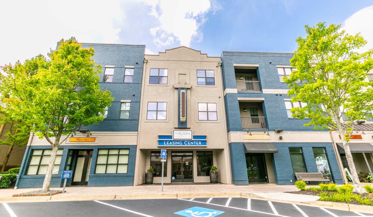 Leasing Center at The Reserve at Johns Creek Walk in Johns Creek, Georgia