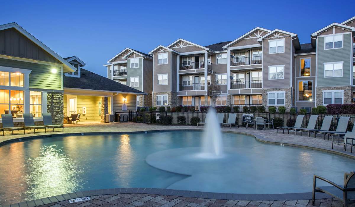 Community pool side area at Arch Street in Madison, Alabama