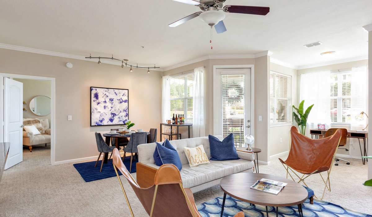 Living room with beautiful wall art at Arch Street in Madison, Alabama