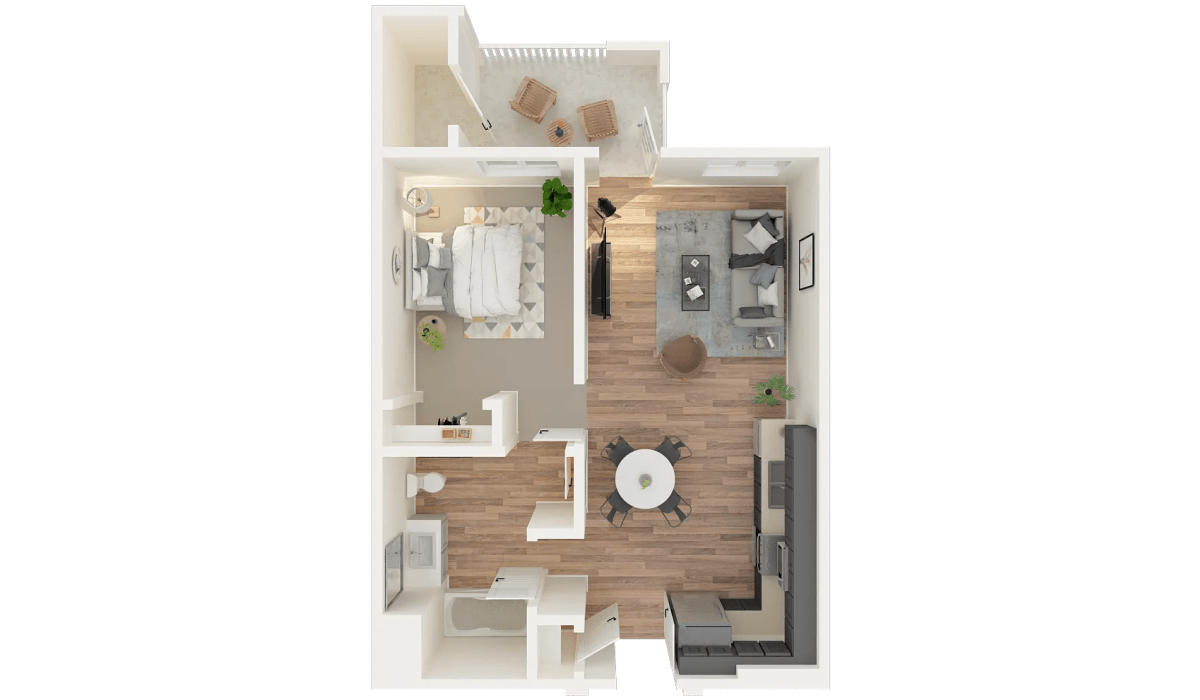 A1 Floor Plan at Antioch Family & Senior Apartments in Antioch, California