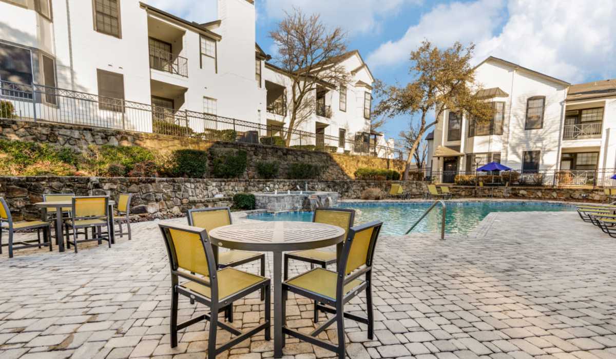 Picnic area at Devi at Valley Ranch in Irving, Texas