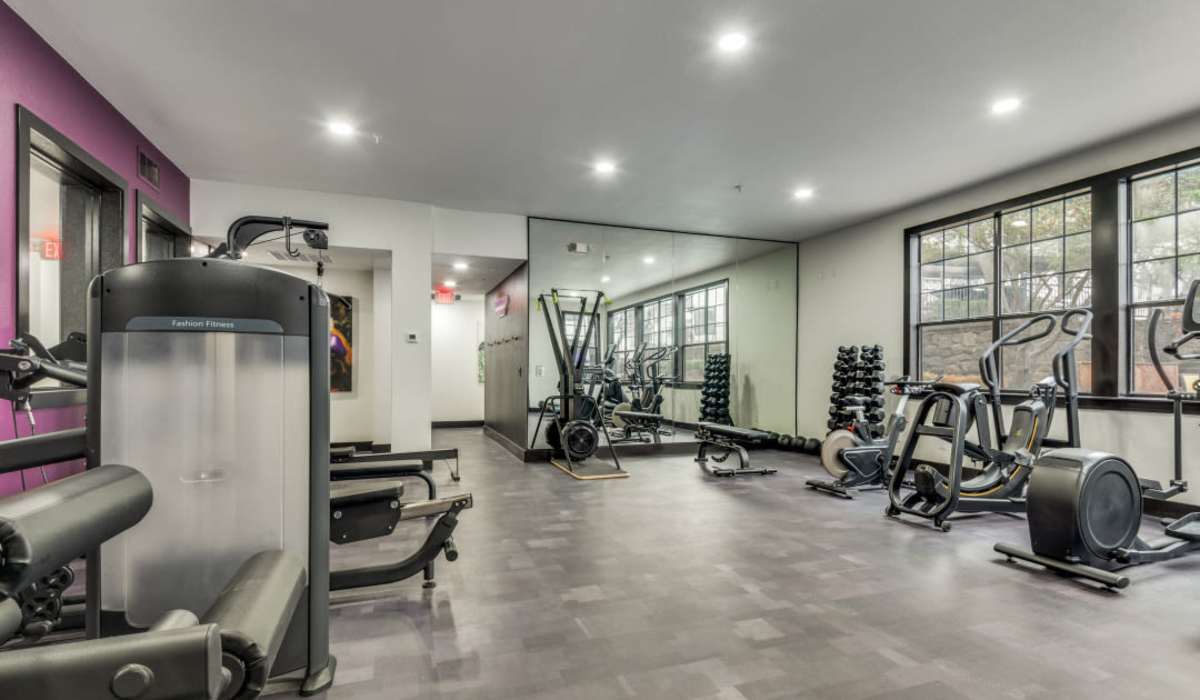 Fitness center at Devi at Valley Ranch in Irving, Texas