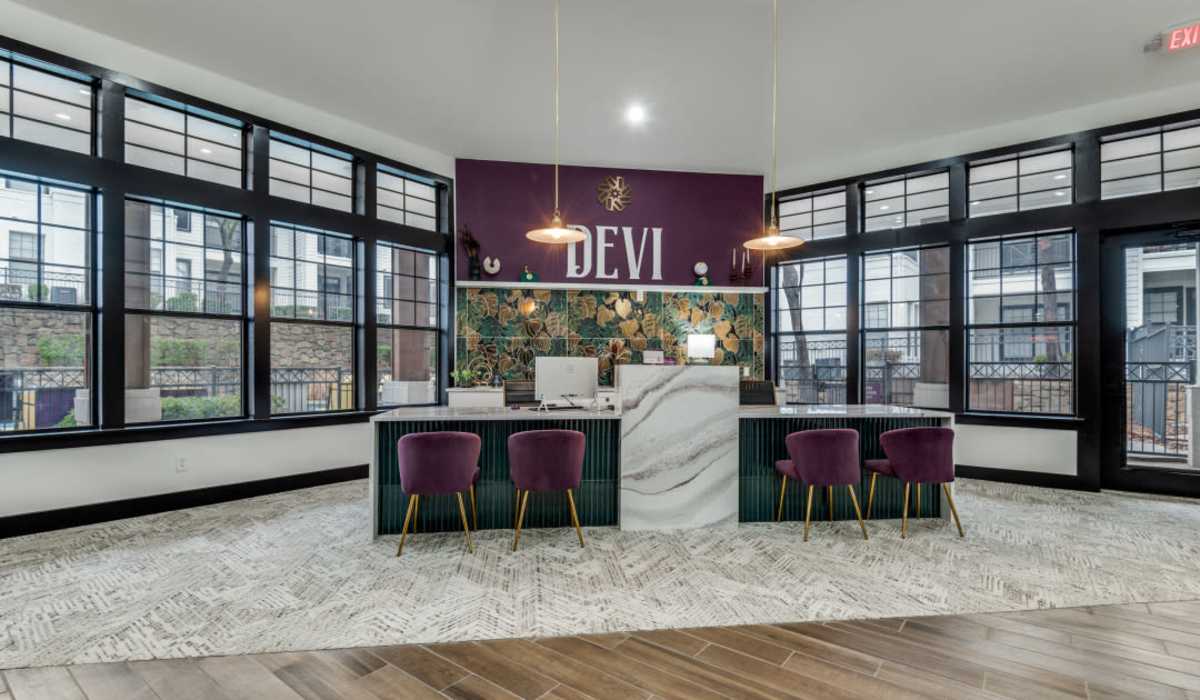 Leasing office at Devi at Valley Ranch in Irving, Texas