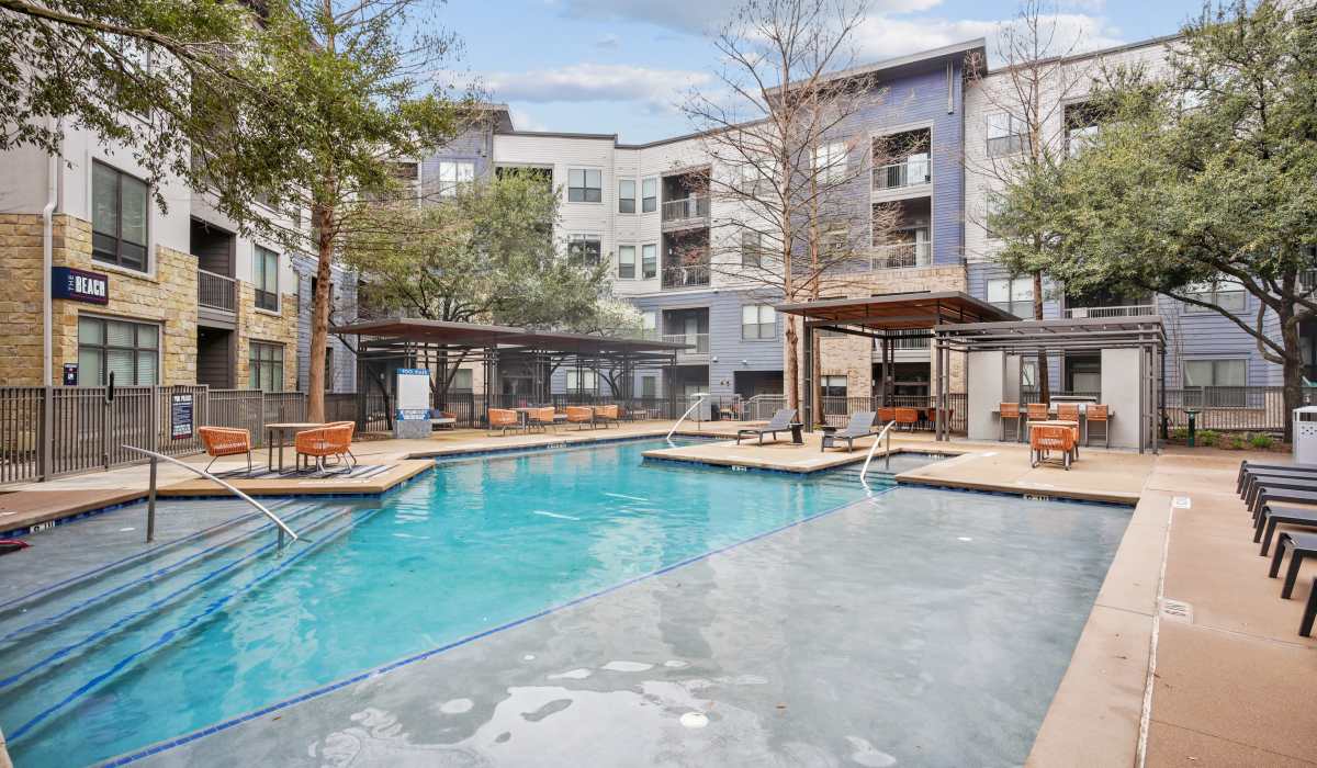 open-plan kitchen living room at Mosaic at Mueller in Austin, Texas