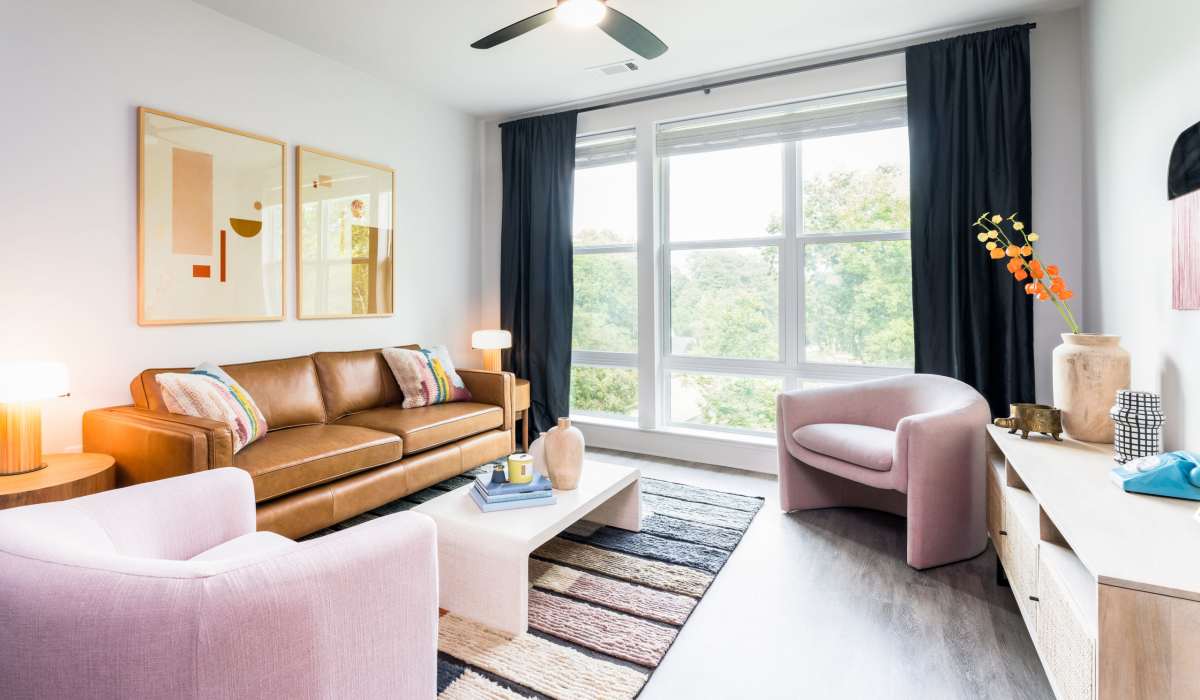 Stylish living space at Channel House in Raleigh, North Carolina